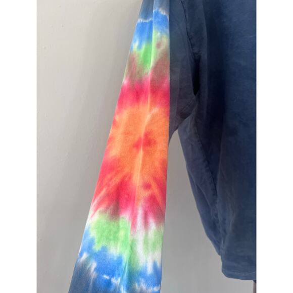 Forever 21 T-Shirt Men’s L Tie Dye Crew Neck Long Sleeve Windjammer Streetwear - Picture 4 of 7